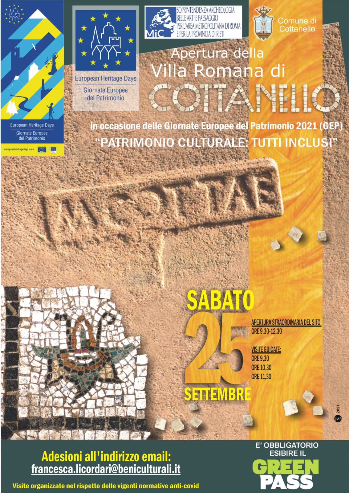 Gli Aurelii Cottae aprono la loro villa in occasione delle GEP 2021